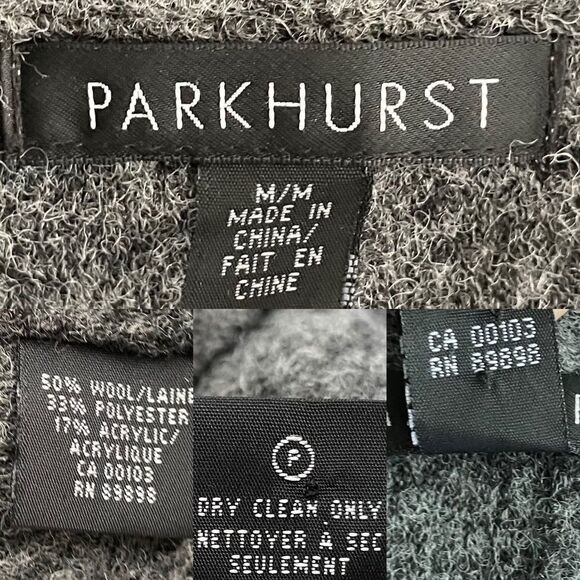 PARKHURST Wool Blazer Charcoal Grey M - Picture 6 of 6